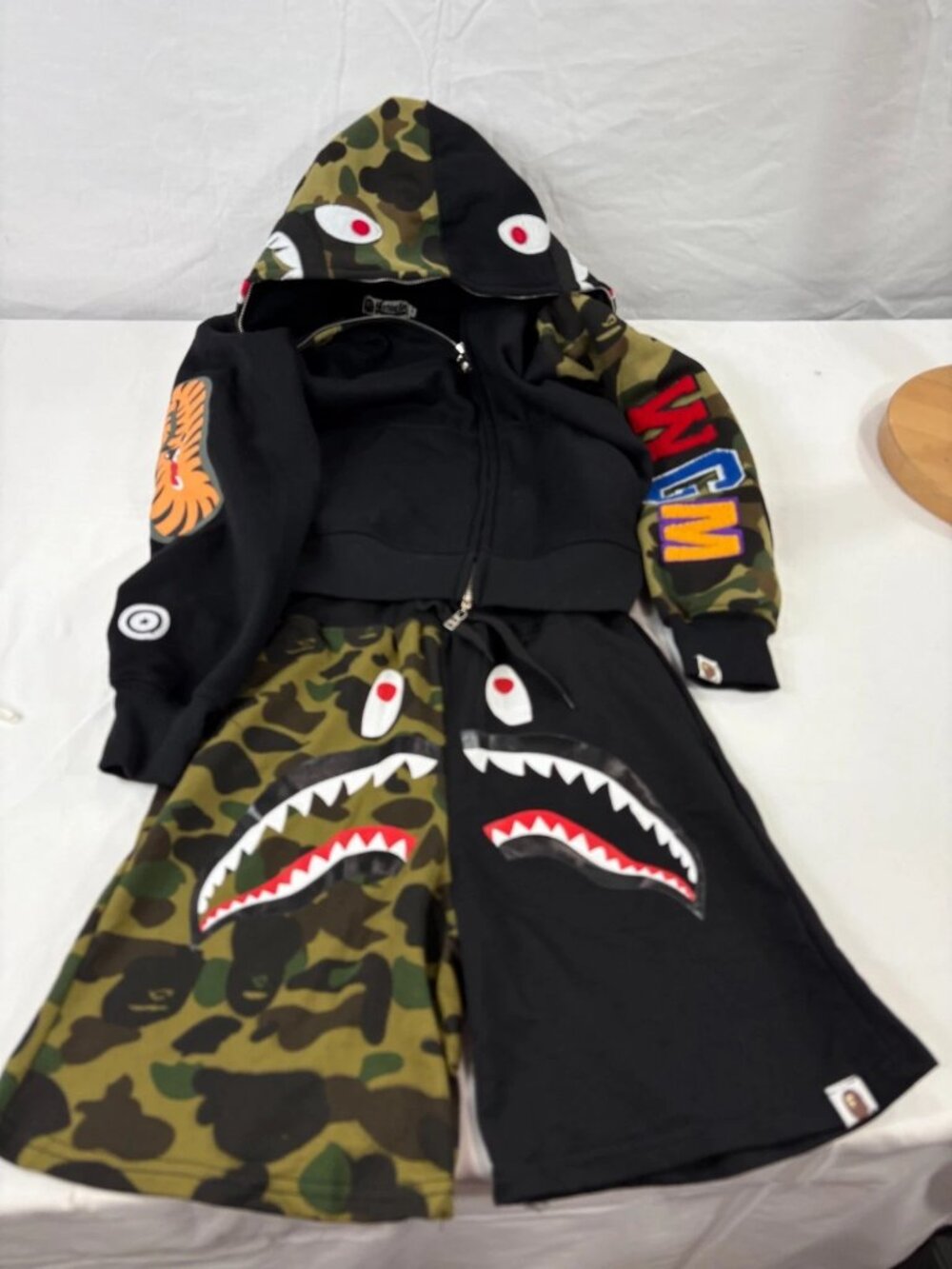 BAPE A Bathing Ape Came Tracksuit Men's Size S Sweatshirt Shorts Set